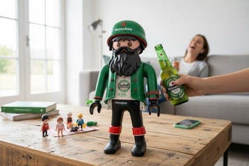 WASE CUSTOM - Speelgoed figuur HEINEKEN BEER GREEN AND RED -