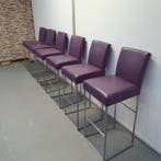 Bert Plantagie barkruk - paars leder (alleen per set), Ophalen of Verzenden, Nieuw