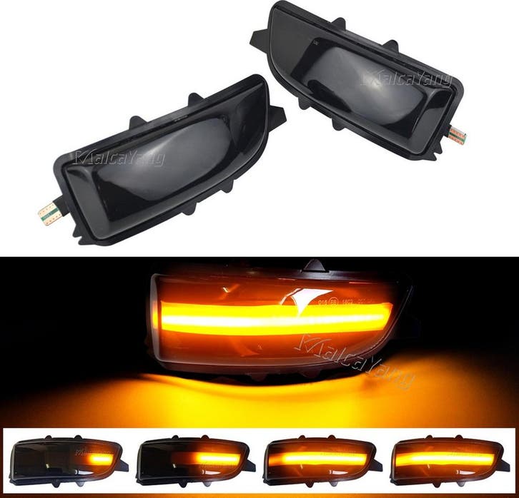 Dynamisch knipperlicht ZWART Volvo C30 C70 S40 S60 V40 V50, Auto diversen, Tuning en Styling