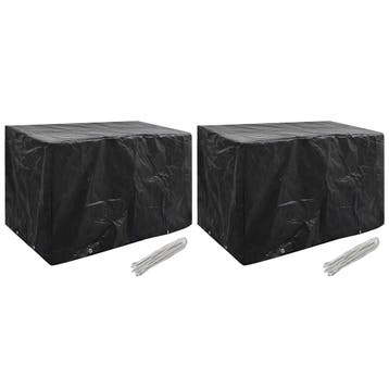 vidaXL Tuinmeubelhoezen 2 st 8 ogen 140x70x90 cm, Tuin en Terras, Tuinmeubel-accessoires, Verzenden, Nieuw