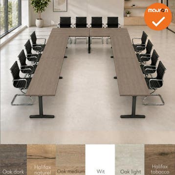 Ahrend Mehes vergadertafel - 400x320 - U-vorming - Bladkl..., Vergader- of Presentatieruimte, Ophalen of Verzenden, Gebruikt, Tafel