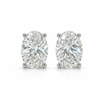 Oorbellen - 14 karaat Witgoud - 6.08ct. tw. Diamant, Sieraden, Tassen en Uiterlijk, Oorbellen, Nieuw