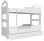 Kinder Stapelbed Wit | Massief MDF | Premium | OP=OP, Nieuw, 70 tot 85 cm, Ophalen of Verzenden, Hoogslaper of Stapelbed
