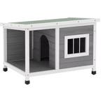 Houten Hondenhok met Asfaltdak – Weerbestendig Buitenhuis, Dieren en Toebehoren, Verzenden, Nieuw