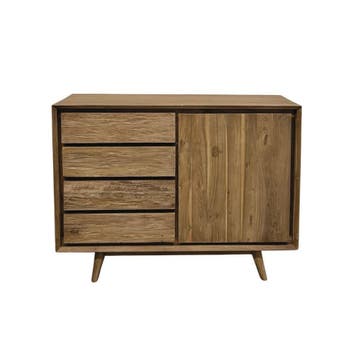Vintage dressoir met ruwe laden -  120 cmDressoirs, Ophalen of Verzenden, Nieuw