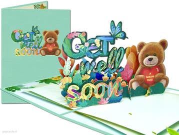 Beterschapkaart Get Well Soon – Warme Knuffel van Bee..., Verzenden, Nieuw