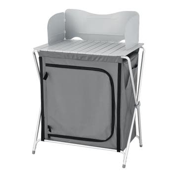 Campingkast Tullinge opvouwbaar 109,5x70x52 cm donkergrijs [, Caravans en Kamperen, Kampeeraccessoires, Verzenden, Nieuw