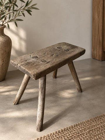 Kruk - 19e eeuw - Eik - Oude handgemaakte eikenhouten kruk