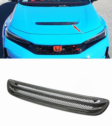 CarbonWorks Motorkap Ventilatie Roosters Carbon Honda Civic, Auto-onderdelen, Carrosserie en Plaatwerk, Ophalen of Verzenden, Nieuw