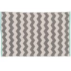 Vloerkleed outdoor en indoor - zigzag blue - 160x230 - wit, Verzenden, Nieuw