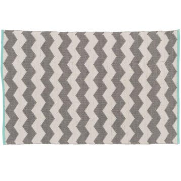 Vloerkleed outdoor en indoor - zigzag blue - 160x230 - wit, Verzenden, Nieuw