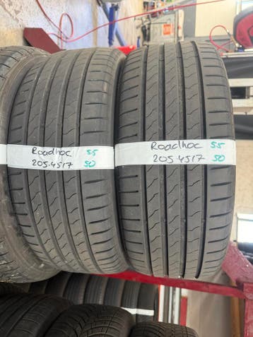 205-45-17 Roadhoc Zomerbanden 5.5mm Incl Montage 205 45 17, Ophalen, Gebruikt, 17 inch, 205 mm