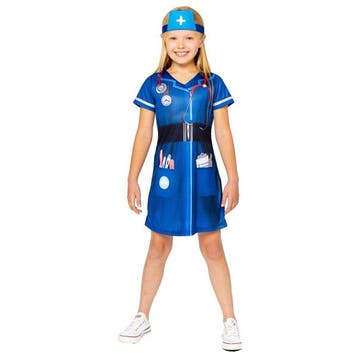 Jurkje Verpleegster Kind Blauw, Ophalen of Verzenden, Nieuw