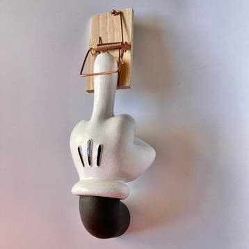 Popik - F... trap!!! Wall sculpture