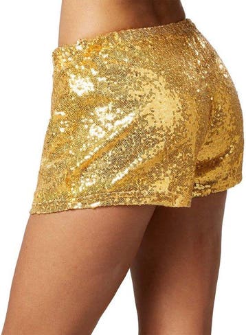 2dekans | Dressforfun Pailletten-short goud L -, Dressforfun, Ophalen of Verzenden, Zo goed als nieuw