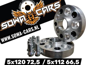 Adapters / Steekadapters 5x120 (72,5) naar 5x112 (66,5) 20mm, Auto diversen, Tuning en Styling, Verzenden