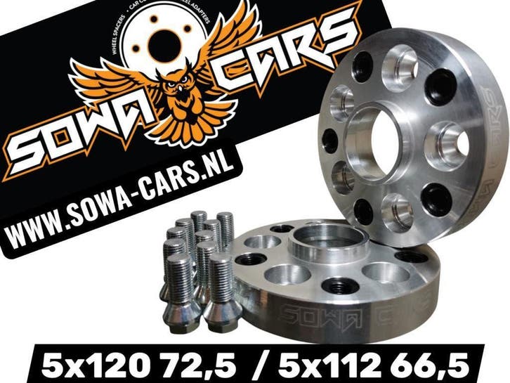 Adapters / Steekadapters 5x120 (72,5) naar 5x112 (66,5) 20mm, Auto diversen, Tuning en Styling, Verzenden