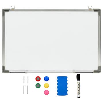 vidaXL Whiteboard magnetisch 50x35 cm staal wit, Verzenden, Nieuw in verpakking