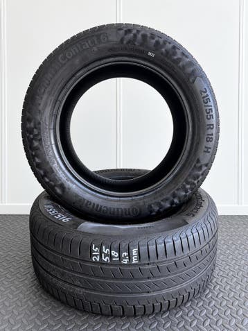 2X 215/55 R18 CONTINENTAL ZOMER - 200 INCL. GRATIS MONTAGE, Ophalen, 18 inch, Band(en), Personenwagen