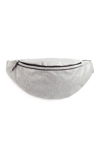 KIMU® Heuptasje Zilver Glitters Fanny Pack Zilveren Kleine H, Ophalen of Verzenden, Nieuw, Grijs, Overige typen