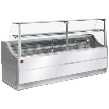 Gekoelde uitstaltoonbank rechte ruiten 90°, met reserve, Verzenden, Nieuw in verpakking, Koelen en Vriezen