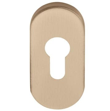 Cilinderplaatje ovaal BASICS LBY32 PVD licht brons, Verzenden, Nieuw