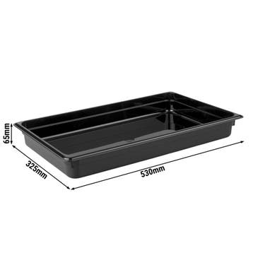 GGM Gastro | (6 stuks) Polycarbonaat GN-bak GN 1/1 - zwart -, Verzenden