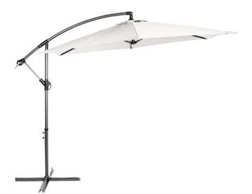 2dekans | Lifa Garden Hangende Parasol Ø 300 cm Crème –, Ophalen of Verzenden, Zo goed als nieuw
