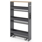 LIVSK opbergkar op wieltjes - 4 niveaus met oplaadstation -, Verzenden, Nieuw
