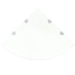vidaXL Hoekschappen 2 st met chromen dragers 45x45 cm glas, Verzenden, Nieuw
