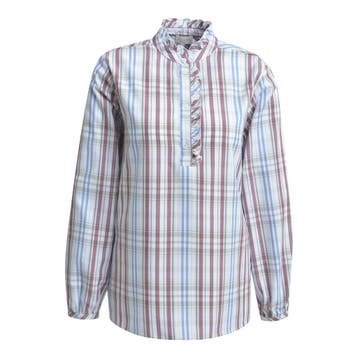 Milano Italy • geruite tuniek vino print • 36, Verzenden, Maat 36 (S), Rood, Milano Italy