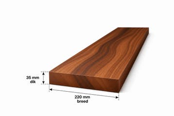 Amerikaans noten planken geschaafd 35x220mm, Verzenden, Nieuw