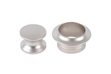 Knop+Ring Pushlock Zilver Mat 2st., Caravans en Kamperen, Ophalen of Verzenden, Nieuw
