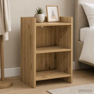 vidaXL Nachtkastjes 2 st Artisanaal eiken 40 x 30 x 60 cm, Minder dan 45 cm, Verzenden, Nieuw, 55 tot 70 cm