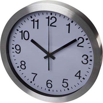 2dekans | Perel Wandklok, rond, analoog, 30 cm,, Ophalen of Verzenden, Zo goed als nieuw