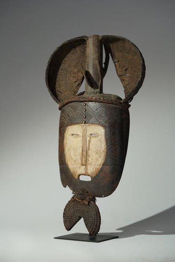 Een houten masker - Idimu - Lega - DR Congo (Zonder, Antiek en Kunst