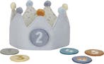 Little Dutch - Verjaardagskroon van stof met cijfers - Blauw, Kinderen en Baby's, Speelgoed | Babyspeelgoed, Ophalen of Verzenden