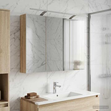 vidaXL Badkamer spiegelkast met plank Sonoma Eiken 100 x, Verzenden, Nieuw