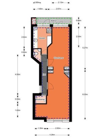 Te Huur 2 Kamer Appartement Barneveldstraat In Den Haag, Den Haag, Den Haag, Direct bij eigenaar, Appartement