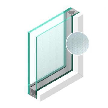 Dubbel glas Figuur Mastercarré blank 4mm - sp - 33.1, Doe-het-zelf en Verbouw, Glas en Ramen, Ophalen of Verzenden, Nieuw
