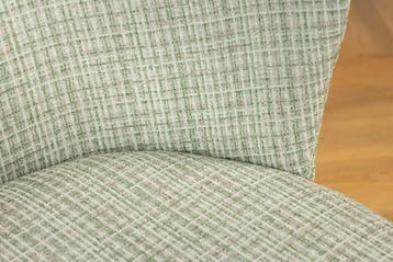 Design stoel LYON groen-roze geruite bouclé zwarte metalen, Huis en Inrichting, Stoelen, Ophalen of Verzenden, Nieuw