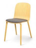 Steelcase Cavatina stoel, 4-poot, eiken-grijs, Huis en Inrichting, Stoelen, Ophalen of Verzenden, Gebruikt, Grijs