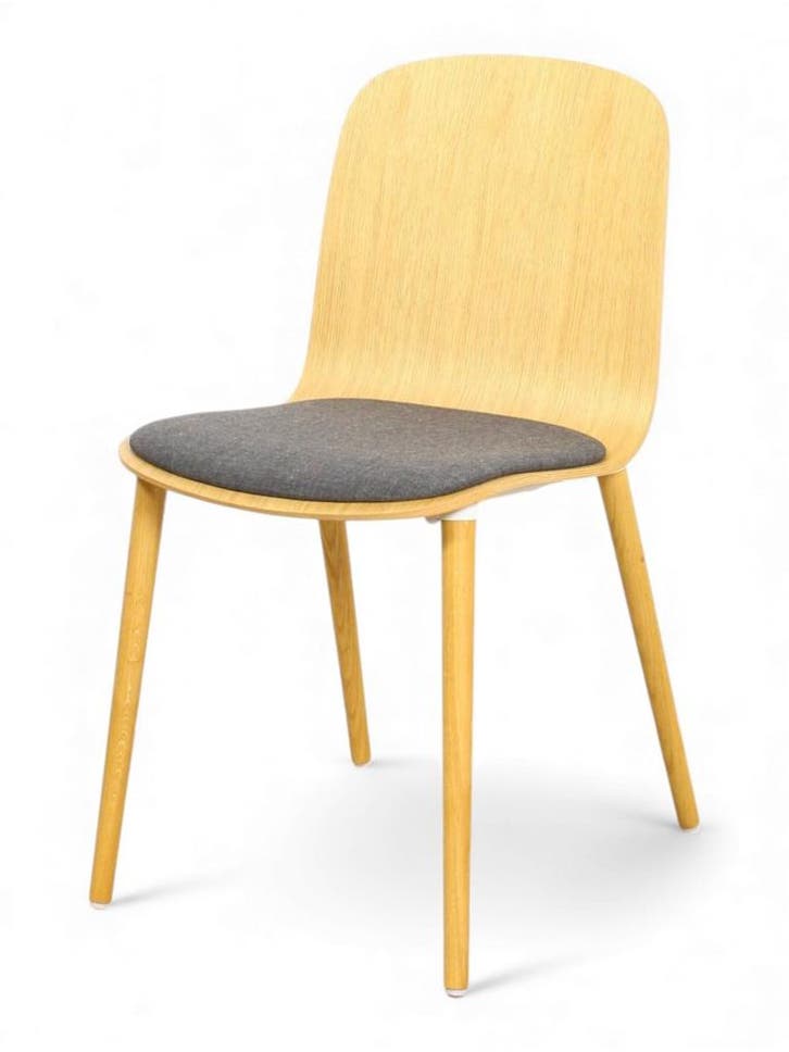 Steelcase Cavatina stoel, 4-poot, eiken-grijs, Huis en Inrichting, Stoelen, Grijs, Gebruikt, Ophalen of Verzenden