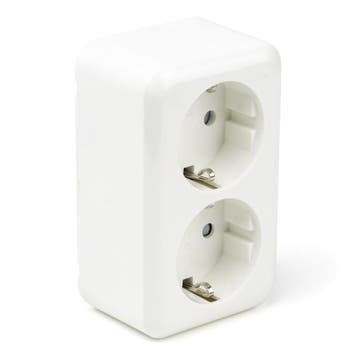 Stopcontact | Q-link (Opbouw, Randaarde, Wit), Verzenden, Nieuw