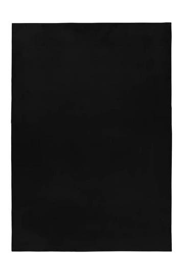 Wasbaar Vloerkleed | Pouffy | Uni | Zwart | 140x200 cm, Verzenden, Nieuw