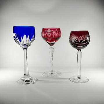 Nachtmann - Wijnglas - 3 verschillende roemers - Kristal