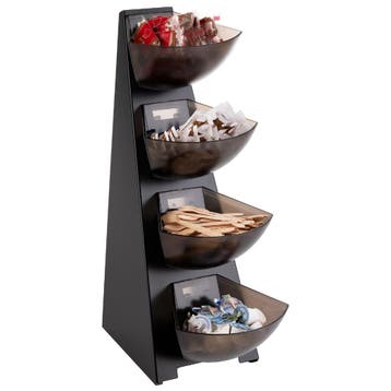 GGM Gastro | Buffetstandaard MULTI RACK - RVS & kunststof -, Verzenden, Nieuw in verpakking, RVS Meubilair