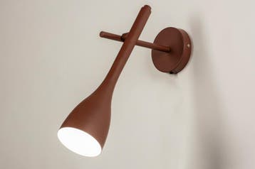 Rietveld Wandlampen - Bruin, Rood - Metaal, Huis en Inrichting, Verzenden, Nieuw