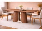 Veiling - Eettafel Walnoot 220x110x76 - Rechthoek ronde rand, Huis en Inrichting, Tafels | Eettafels, Nieuw