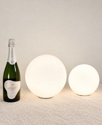 Wofi Leuchten - Tafellamp (2) - Ball Lamp - Glas, Staal -
